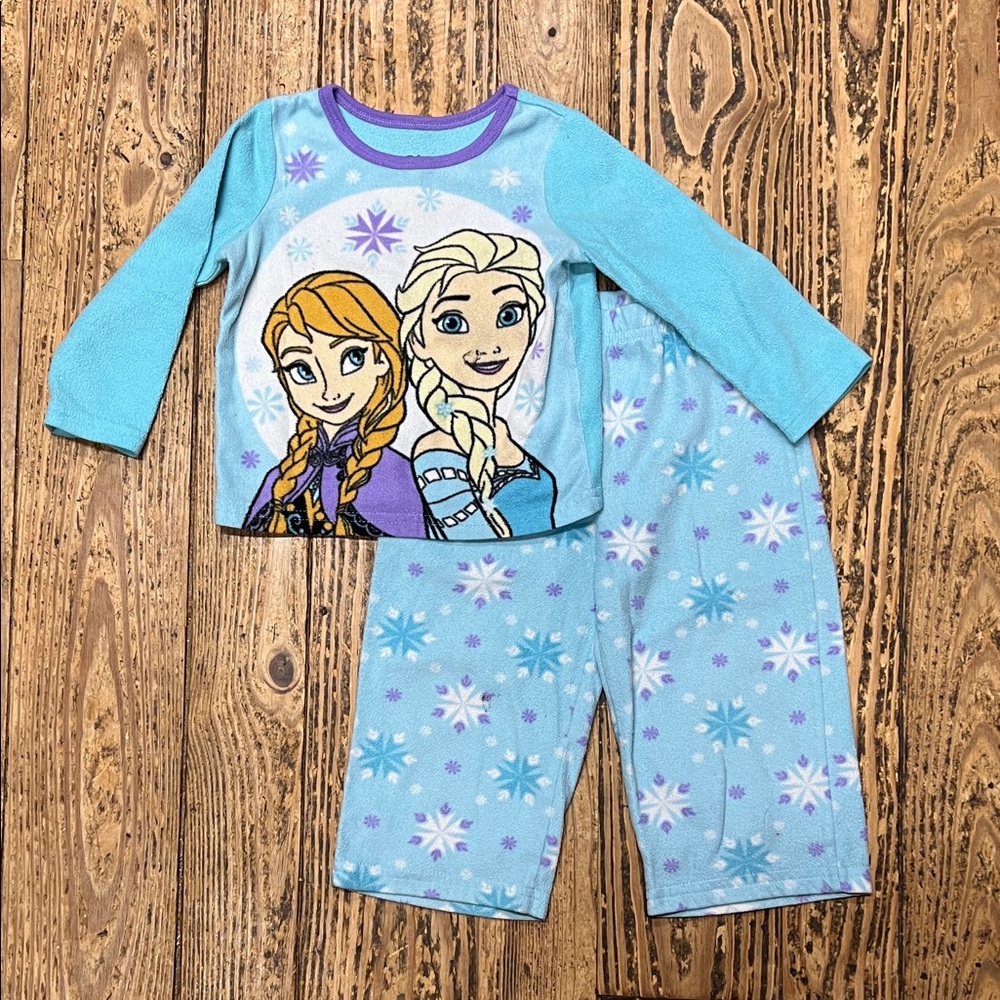 Disney Frozen Kids Pajama Set - Blue and White